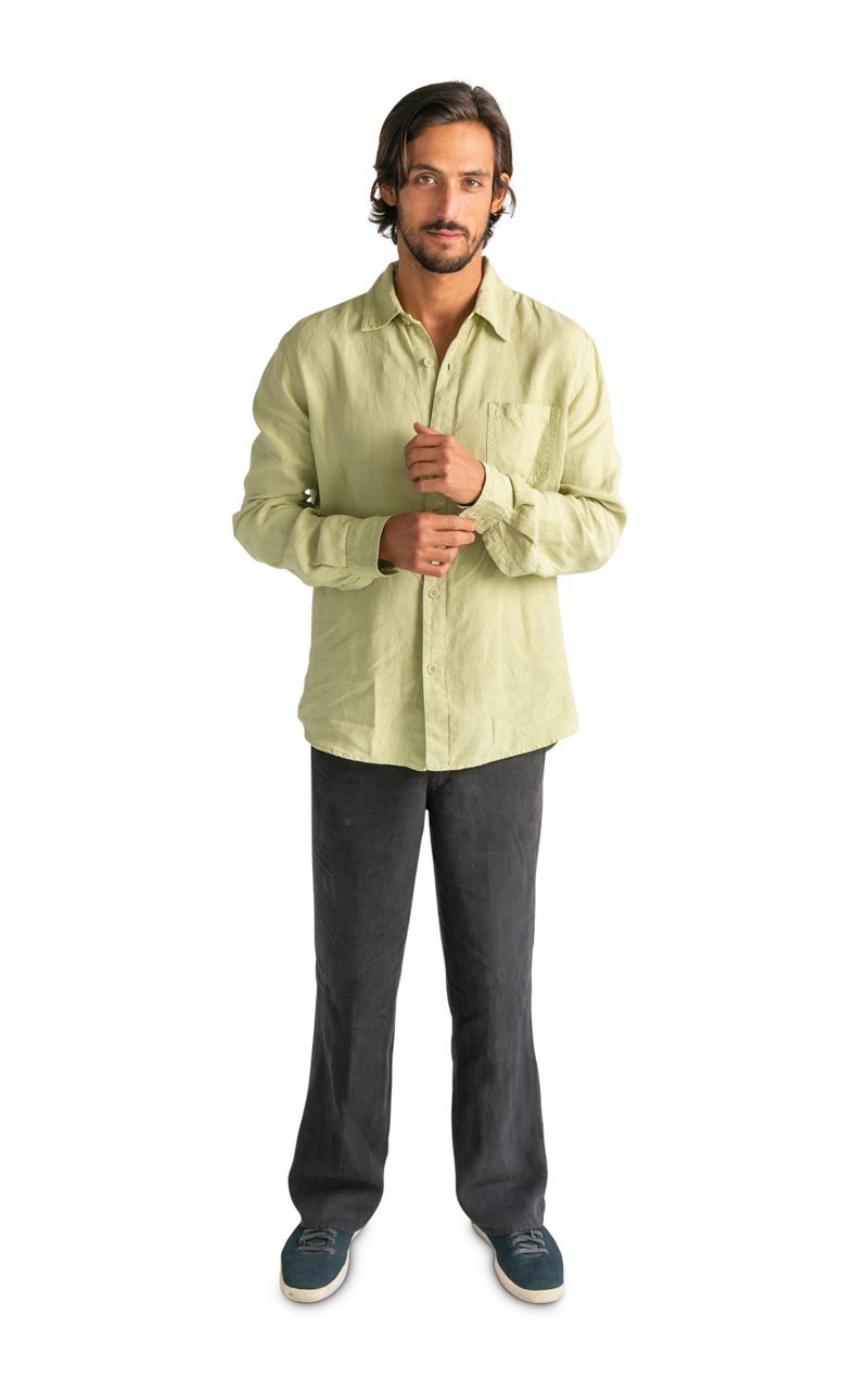 100% Hemp Men&#39;s Long Sleeve Button Down Shirt - Vital Hemp, Inc.