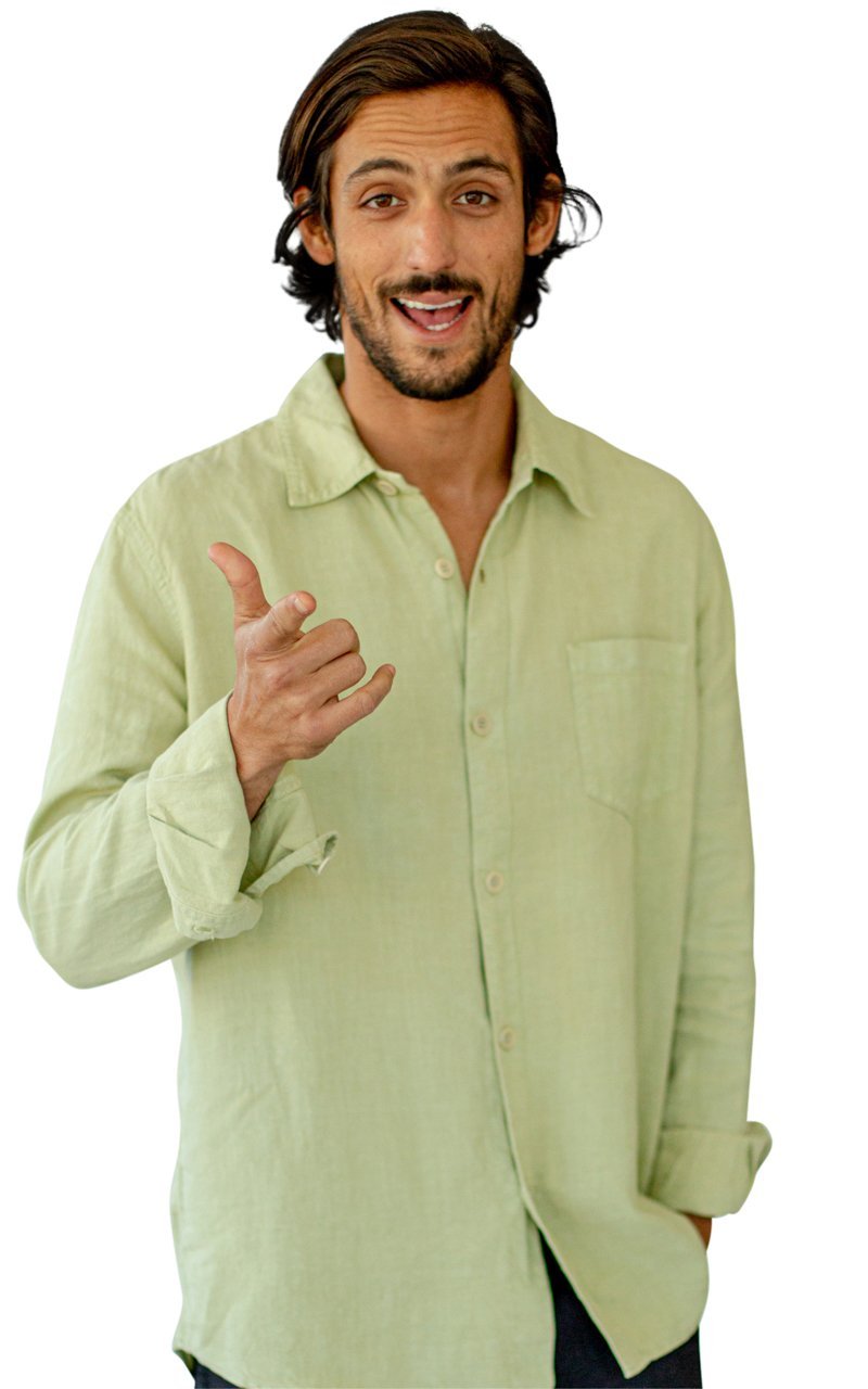 Men's 100% Hemp Linen Long Sleeve Button Down Shirt. - Vital Hemp