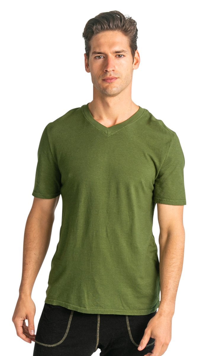 deep neck t shirt mens