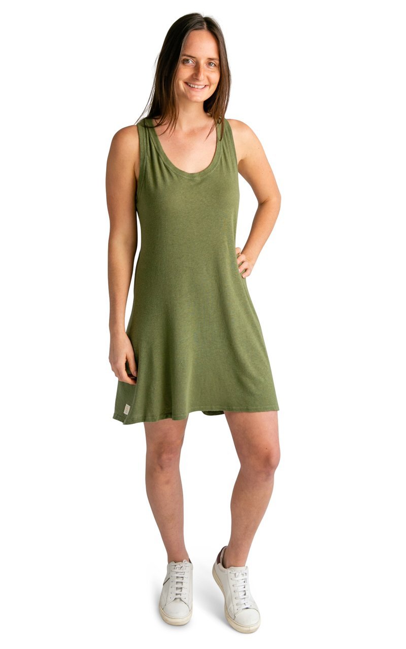 Women's Racer Back Hemp Tank Dress - Vital Hemp, Inc. Women's Racer Back Hemp Tank Dress - Vital Hemp, Inc.