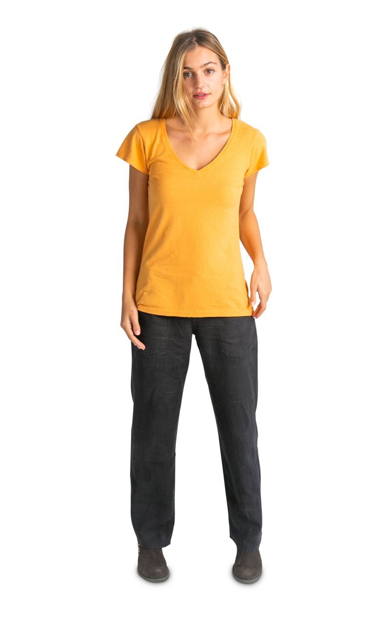 Women&#39;s V-neck Hemp T-shirt - Vital Hemp, Inc.